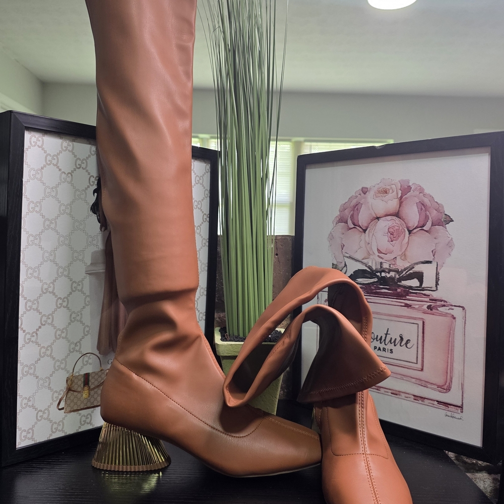 Katy Perry Collections Tan Over-the-Knee Boots - Picture 2 of 3